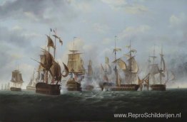 HMS Alexander 'onder bevel van kapitein Rodney Bligh, kort voord