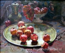 Stilleven met granaatappels