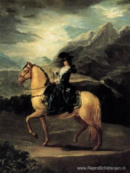 Portret van Maria Teresa de Vallabriga te paard