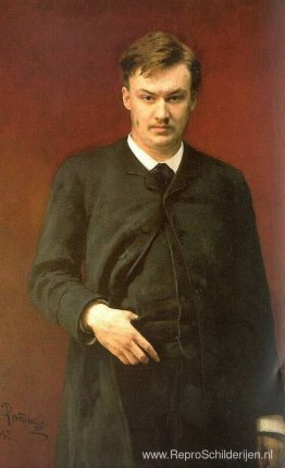 Portret van de componist Alexander Glazunov