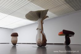 Gigantische drievoudige champignons