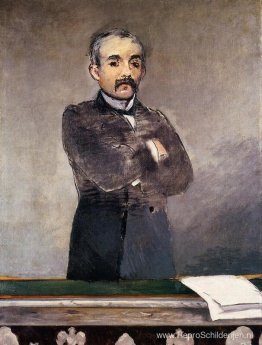 Portret van Clemenceau op de tribune