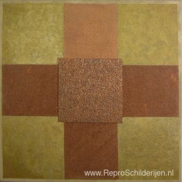 Schilderij - Goud en bruin