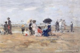 Trouville, scène op het strand