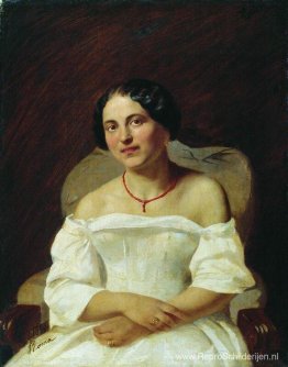 Portret van een vrouw in het wit