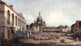 Nieuwe Marktplein in Dresden vanaf het Jüdenhof