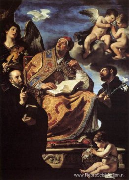 Sint-Gregorius de Grote met Sint-Ignatius en Franciscus Xaverius