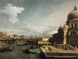 Toegang tot het Canal Grande en de kerk van La Salute