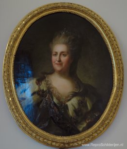 Portret van Catharina II. Herhaalversie van een portret (na 1768