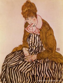 Edith Schiele, zittend