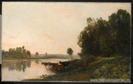 Zonsopgang, oevers van de Oise