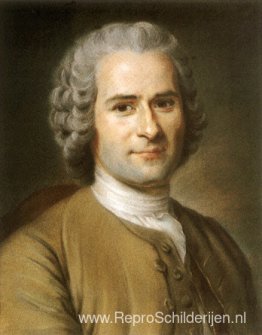 Portret van Jean Jacques Rousseau