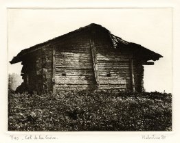 Schuur op de Alpenpas Col de la Croix, kanton Vaud, Zwitserland