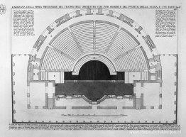 Plattegrond van de eerste precinzione het theater, het 'orkest m