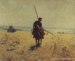 Kozak in de steppe