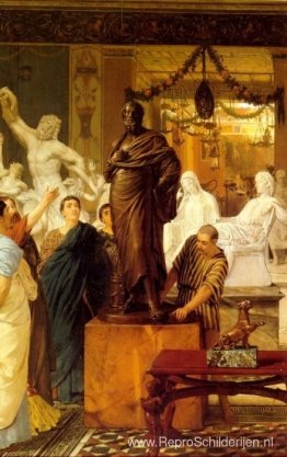 Een beeldengalerij in Rome ten tijde van Agrippa