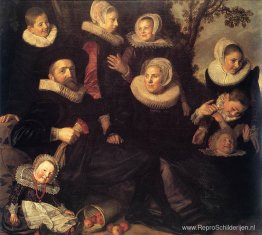 Familiegroep in een landschap