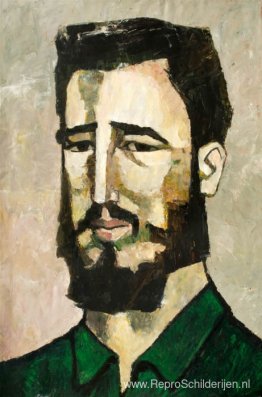 Portret van Fidel Castro