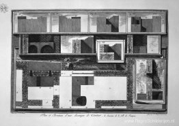 Plattegronden van verhogingen en doorsneden van Thermopolium