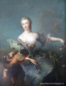 Portret van Louise Albertine von Grappendorf als Flora