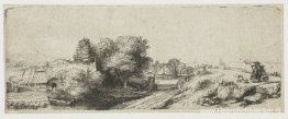 Landschap met een visser