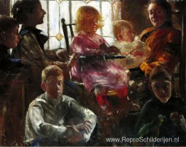 De familie van de schilder Fritz Rumpf