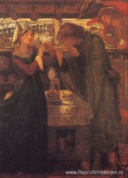 Tristram en Isolde drinken het liefdesdrankje