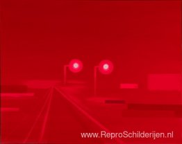 Zonder titel (Brilliant Red Digital Breakup Lights), uit Green Z