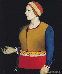 Portret van kunstenaarsvrouw N.A. Malevich