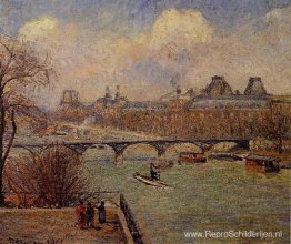 Uitzicht op de Seine vanaf het verhoogde terras van de Pont Neuf