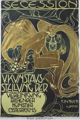 Poster van vijf kunsttentoonstellingen van de Vereniging van Oos