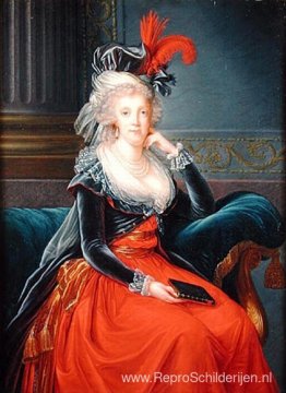 Portret van Maria Carolina van Oostenrijk