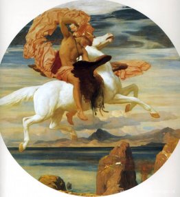 Perseus op Pegasus haast zich om Andromeda te redden