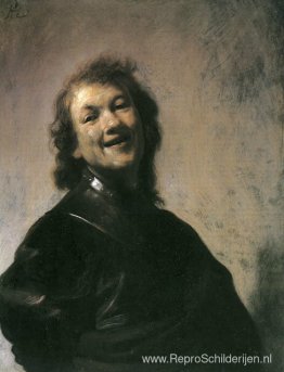 De jonge Rembrandt als Democritus de lachende filosoof