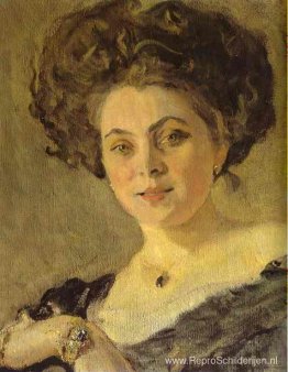 Portret van Yevdokia Morozova (detail)