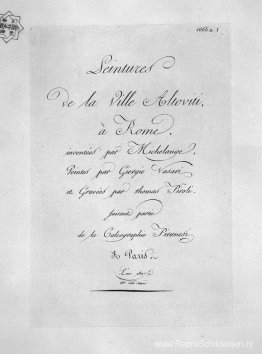 De titelpagina met de inscriptie de la Villa Altoviti Paintings