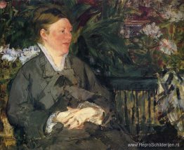 Madame Manet in de serre