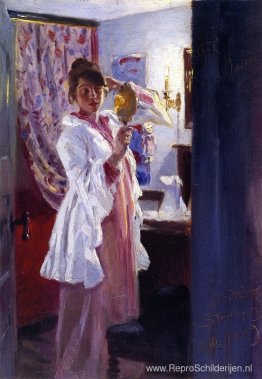 Interieur met de vrouw van de kunstenaar (Marie Krøyer)