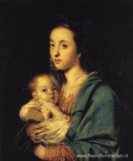 Mevrouw Joseph Martin en haar zoon Charles