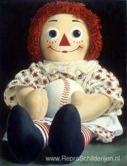 Raggedy Ann met honkbal