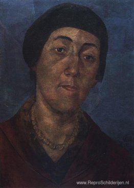 Portret van M.F.Petrova-Vodkina, de vrouw van de kunstenaar