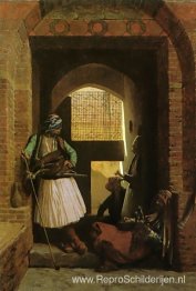 Arnauts van Caïro bij de poort van Bab-el-Nasr