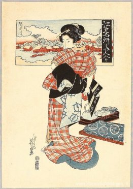 Schoonheid en Sumida-rivier - Edo Meisho Bijin Awase