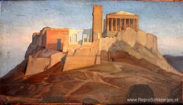 Uitzicht op de Akropolis van Athene