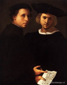 Portret van twee vrienden