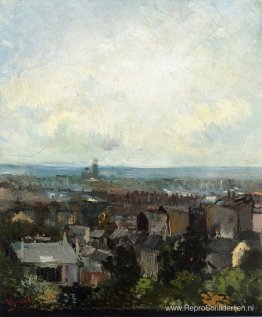 Gezicht op Parijs vanuit de buurt van Montmartre