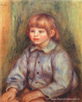 Zittend portret van Claude Renoir