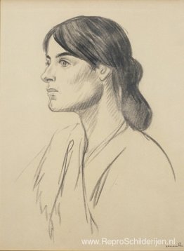 Portrettekening van Suzanne Valadon