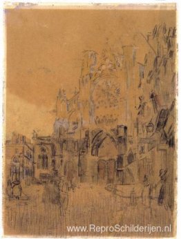 Dieppe, Studie nr. 2, Gevel van de Sint-Jacquestoren