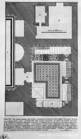 De Romeinse oudheden, t. 3, Plaat XXXVIII. Plattegrond van de ka